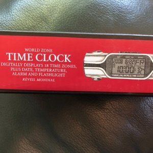 NEW Restoration Hardware World Time Alarm Clock